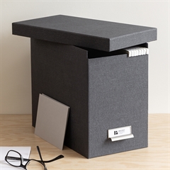 Bigso Box of Sweden - Tage - Filebox med labelholder, Sort