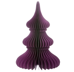 Bungalow Honeycomb julepynt - Juletræ Noble - 30 cm. Plum