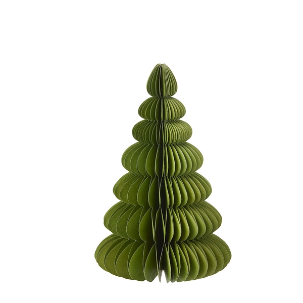 Bungalow Honeycomb julepynt - Juletræ Evergreen - 23 cm. Olive