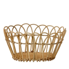 Bungalow stor brødkurv i Rattan - 23cm, Tall