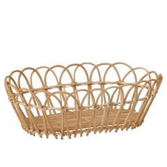 Bungalow stor brødkurv i Rattan - 30cm