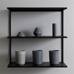 Stor sort metalhylde til hjemmet - Como Triple Shelf