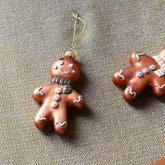 &Klevering julepynt i glas - Gingerbread