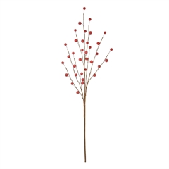 Kunstig blomst fra Bungalow - Ilix Berry Branch - Frostet Scarlett