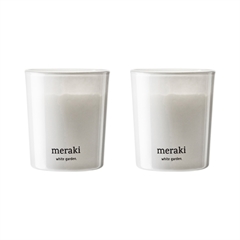 Meraki - Duftlys, 2pak. - White Garden