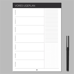 Ugeplan - Notesblok med 50 sider