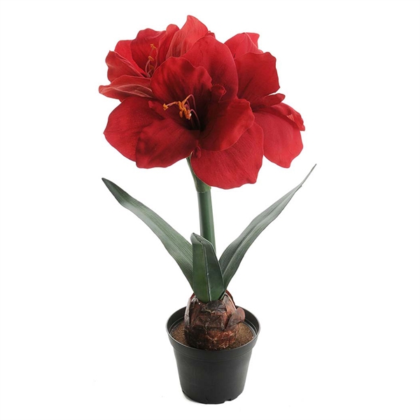 Kunstig Amaryllis i potte - 45 cm.