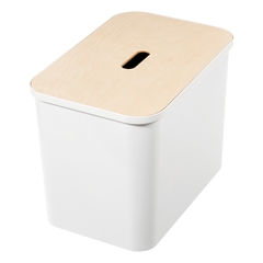 Affaldssortering i hjemmet - Sort hvid boks med låg - Skammel